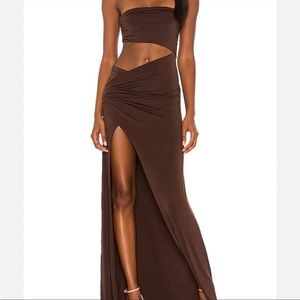 NEW NWT NBD Lotte Gown in Chocolate Brown